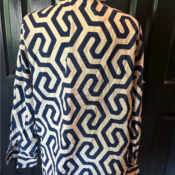 Stateside MATCHING SET Blue and White Patterned top and pant - Picture 5 of 8